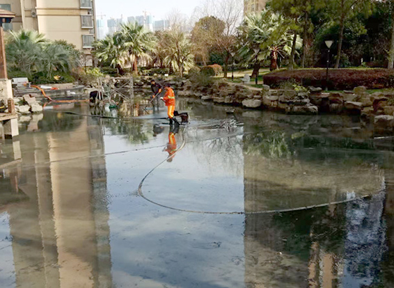 靖州景观池淤泥清理